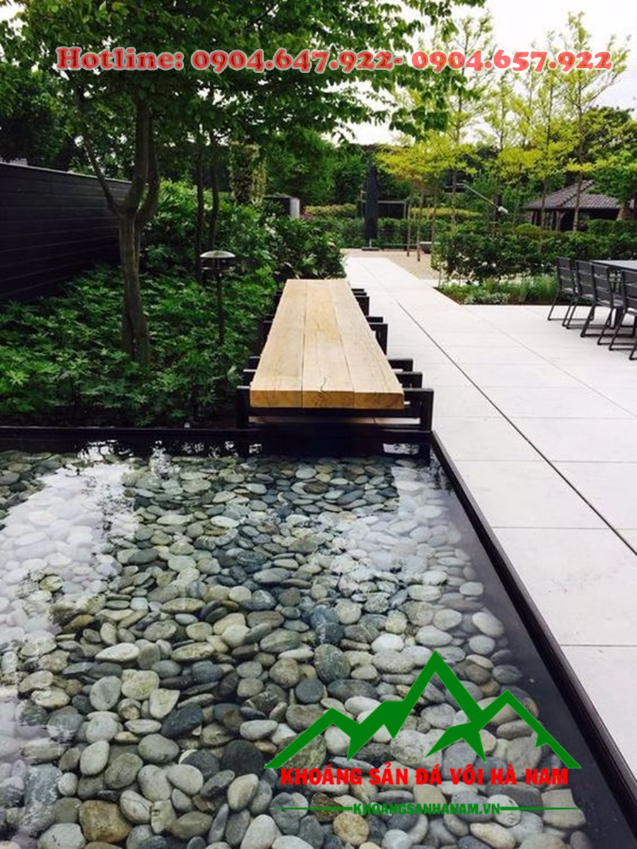 sỏi trang trí bể bơi khách sạn