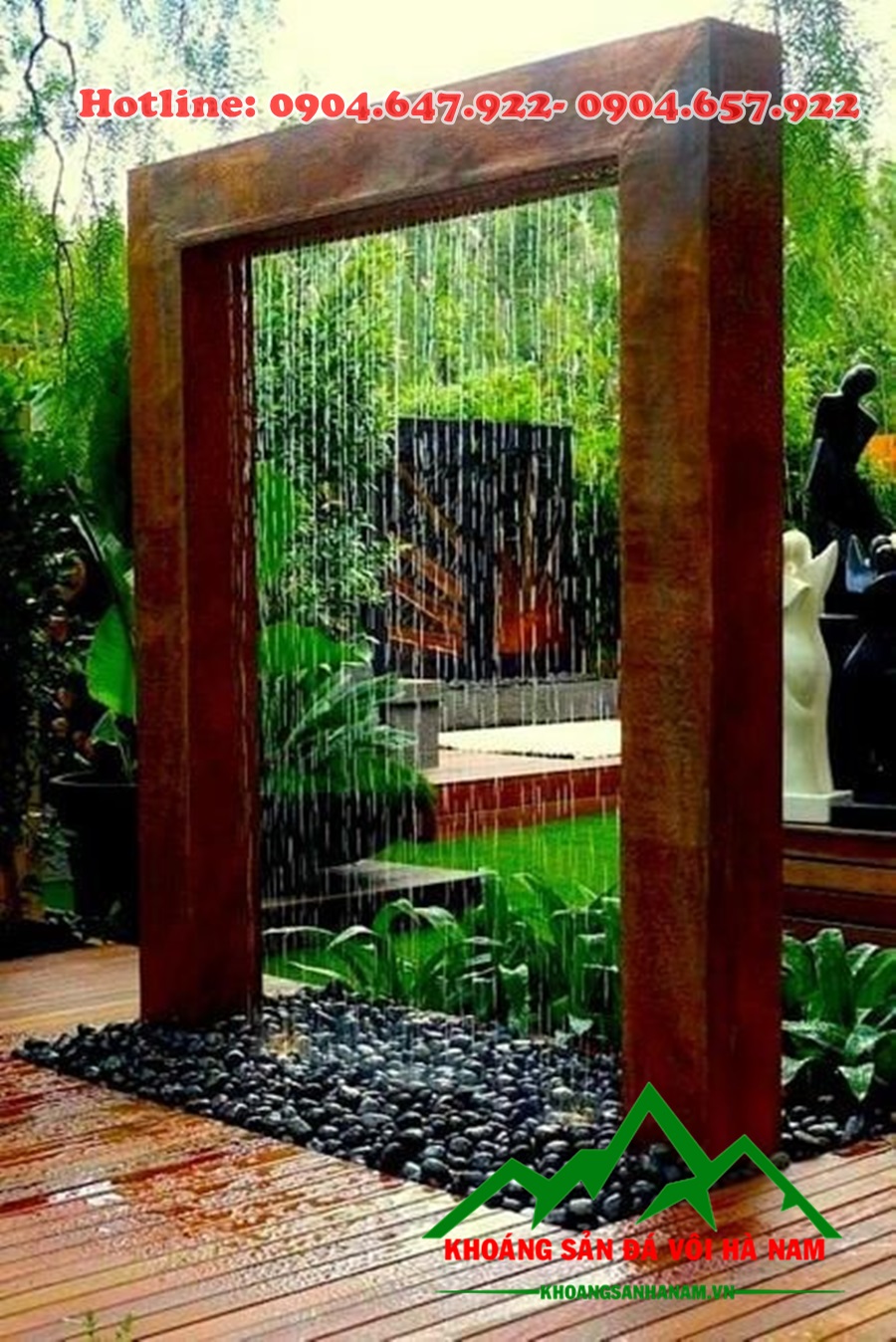 sỏi đen bóng trang trí hồ bể