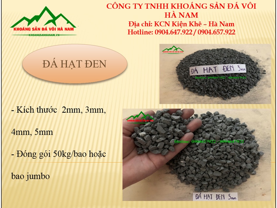 đá đen Nguyên liệu sản xuất gạch 