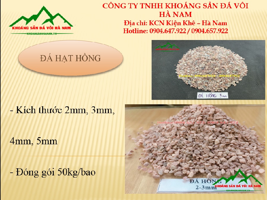 đá hồng Nguyên liệu sản xuất gạch terrazzo