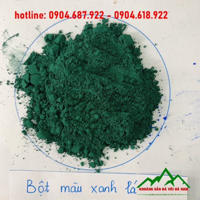 bột oxit sắt màu xanh lá cây sản xuất cao su