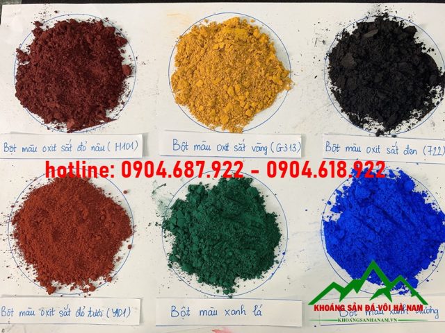 bột màu oxit sắt làm gạch terrazzo