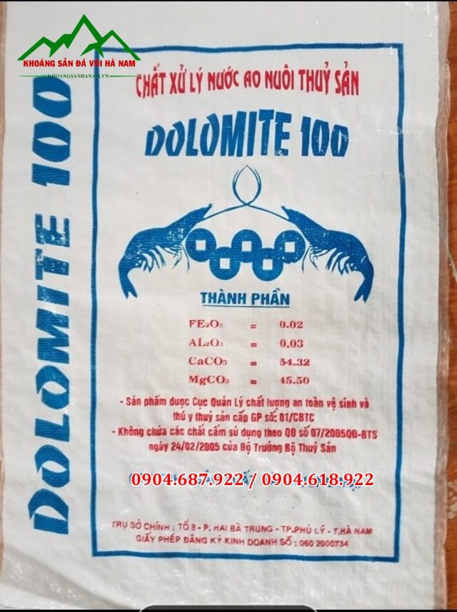 Vôi dolomite thủy sản