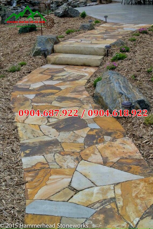 Đá rối da sắc lát lối đi sân vườn