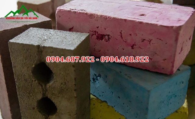 bột màu làm gạch tái chế