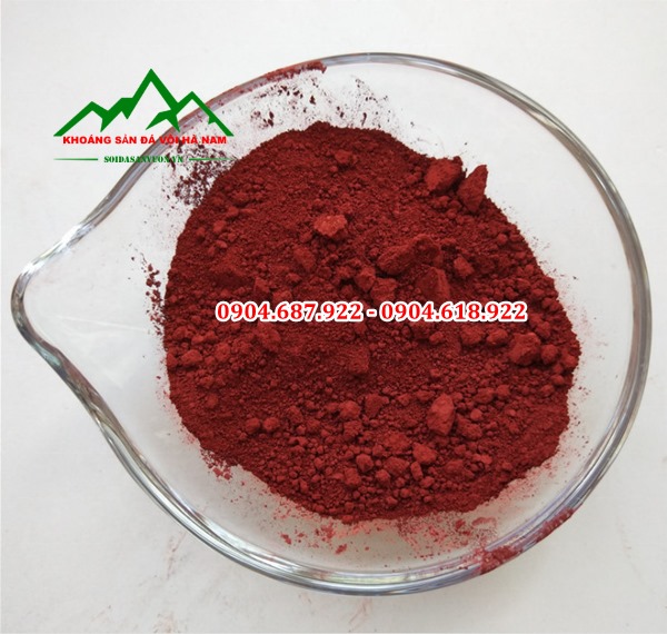 bột màu đỏ làm gạch tái chế