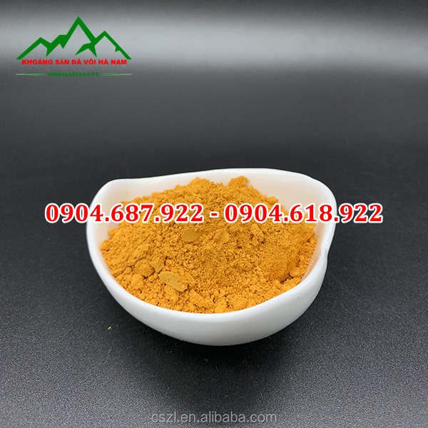 bột màu vàng làm gạch tái chế