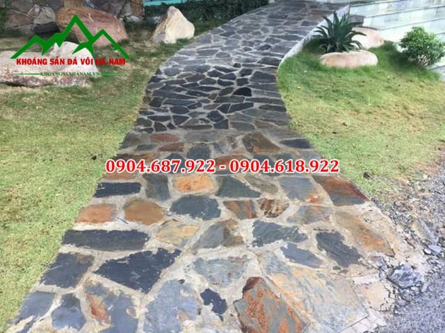 đá rối đa sắc lát sân vườn
