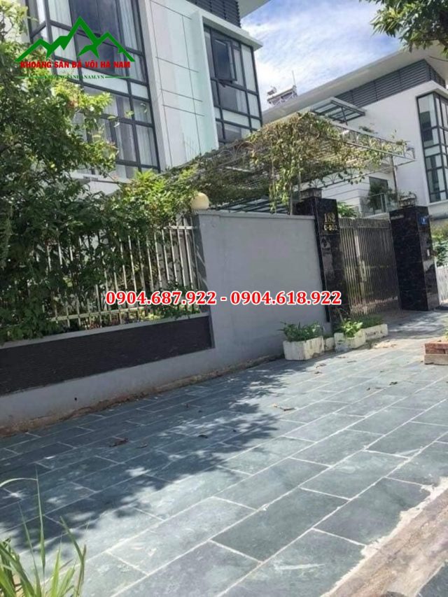 đá xanh rêu lát vỉa hè