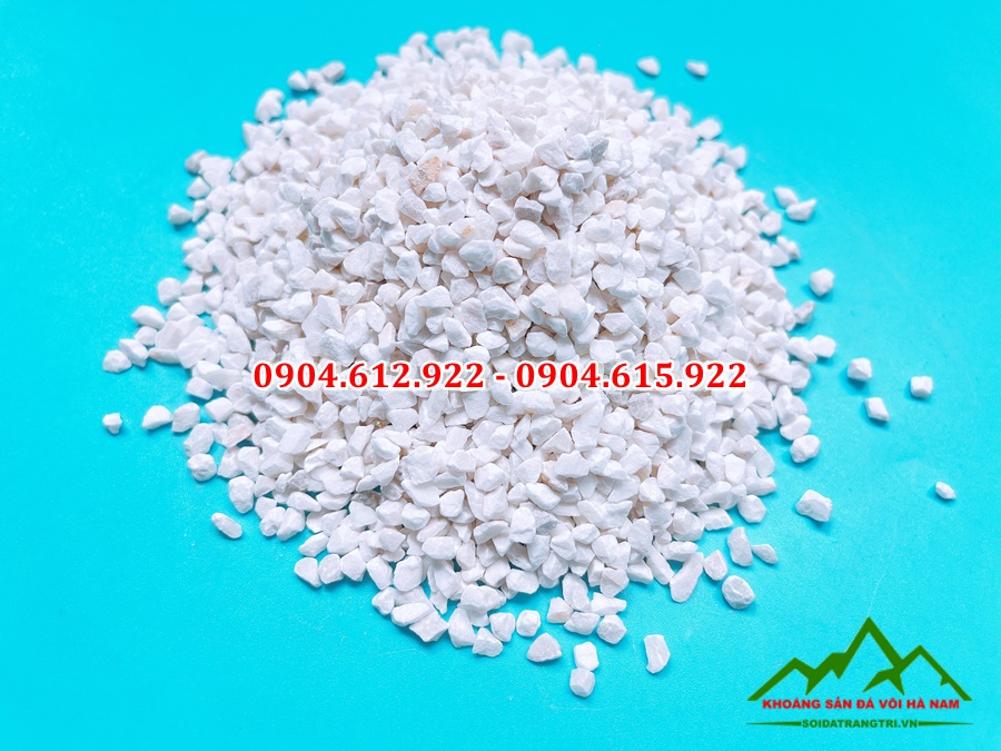 đá hạt trắng sản xuất gạch terrazzo