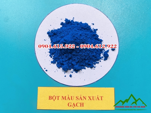 Bột màu xanh sản xuất gạch34