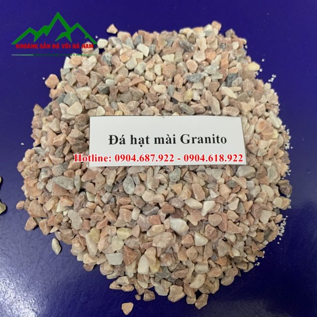 đá hạt hồng làm sàn granito