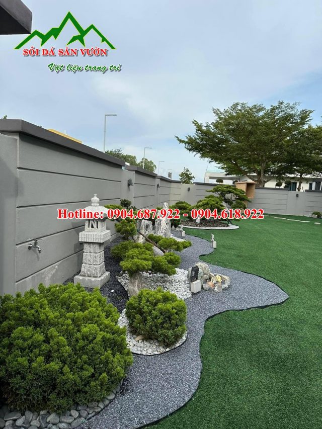 mẫu đá dăm rải sân vườn