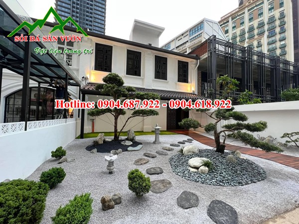 đá hạt rải sân vườn