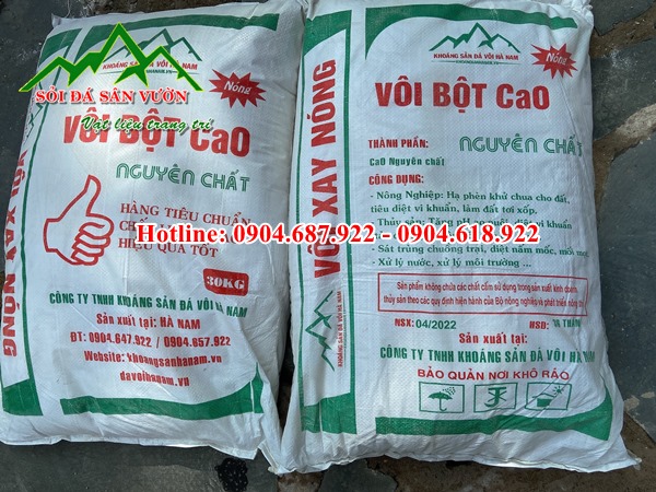 Bán vôi bột CaO thủy sản