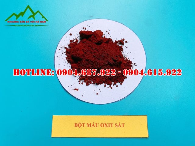 báo giá bột màu oxit sắt đỏ mận