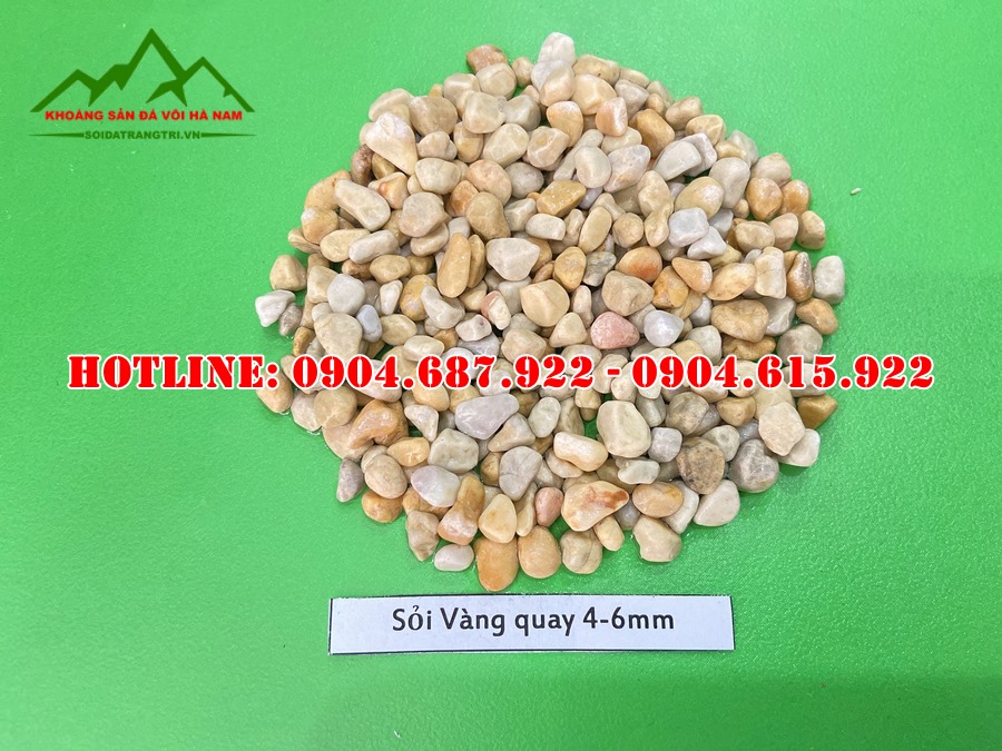 sỏi vàng quay 4-6mm